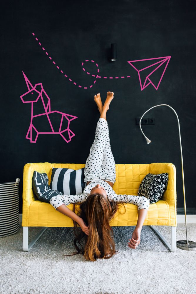 Autres décorations murales - Patron DIY Licorne pour masking tape - MILIEO