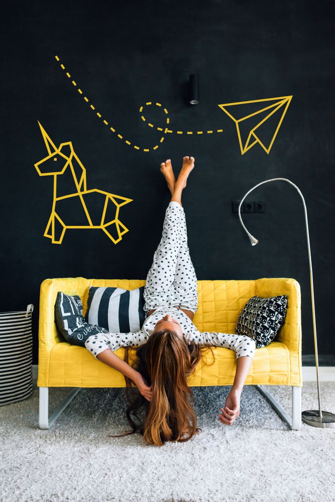 Autres décorations murales - Patron DIY Licorne pour masking tape - MILIEO