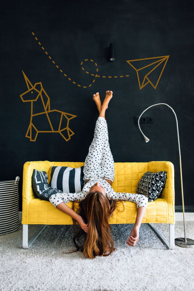 Autres décorations murales - Patron DIY Licorne pour masking tape - MILIEO