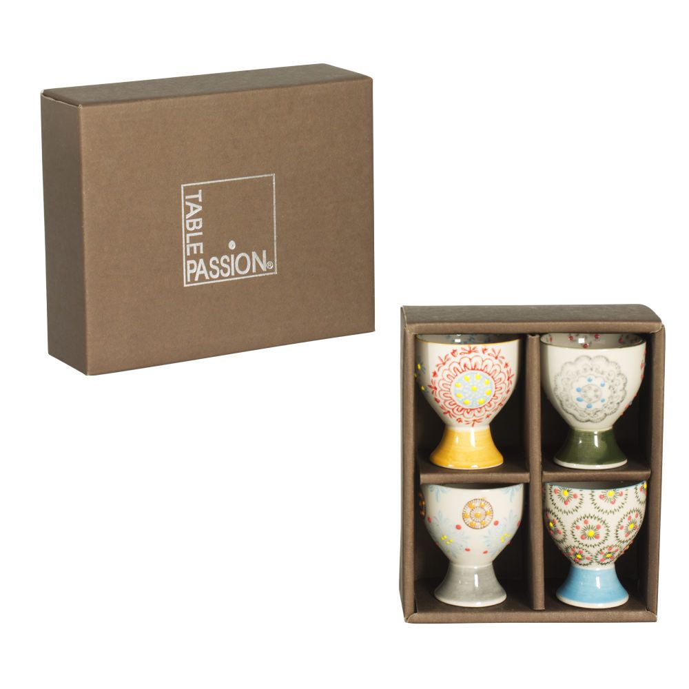 Mugs - Set of 4 egg cups BOHEME - TABLE PASSION / BASTIDE 1880
