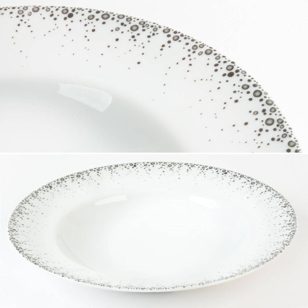 Assiettes au quotidien - Assiette creuse 22 cm BOREALIS gris - TABLE PASSION / BASTIDE 1880