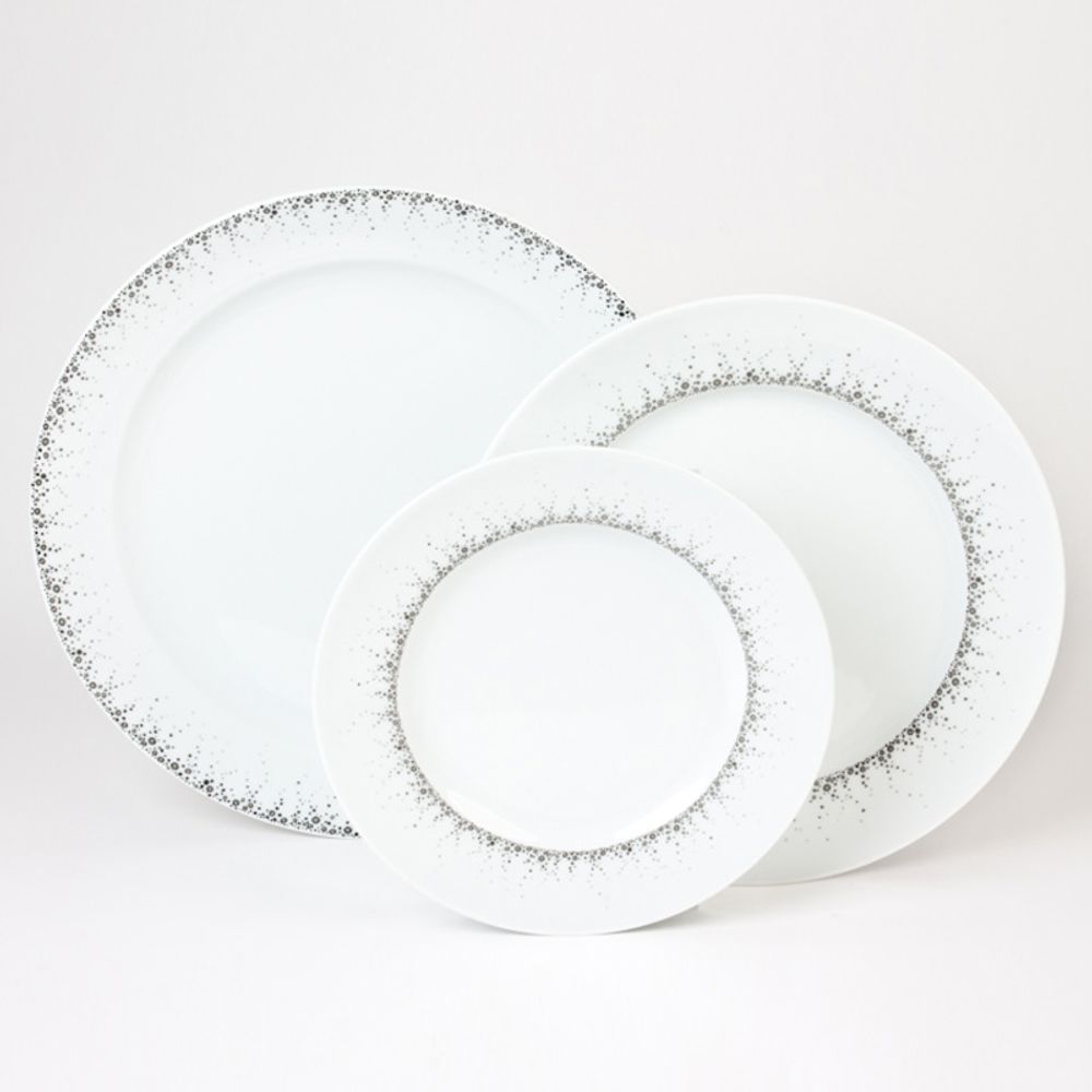 Plats et saladiers - Assiette plate 27 CM BOREALIS gris. - TABLE PASSION / BASTIDE 1880