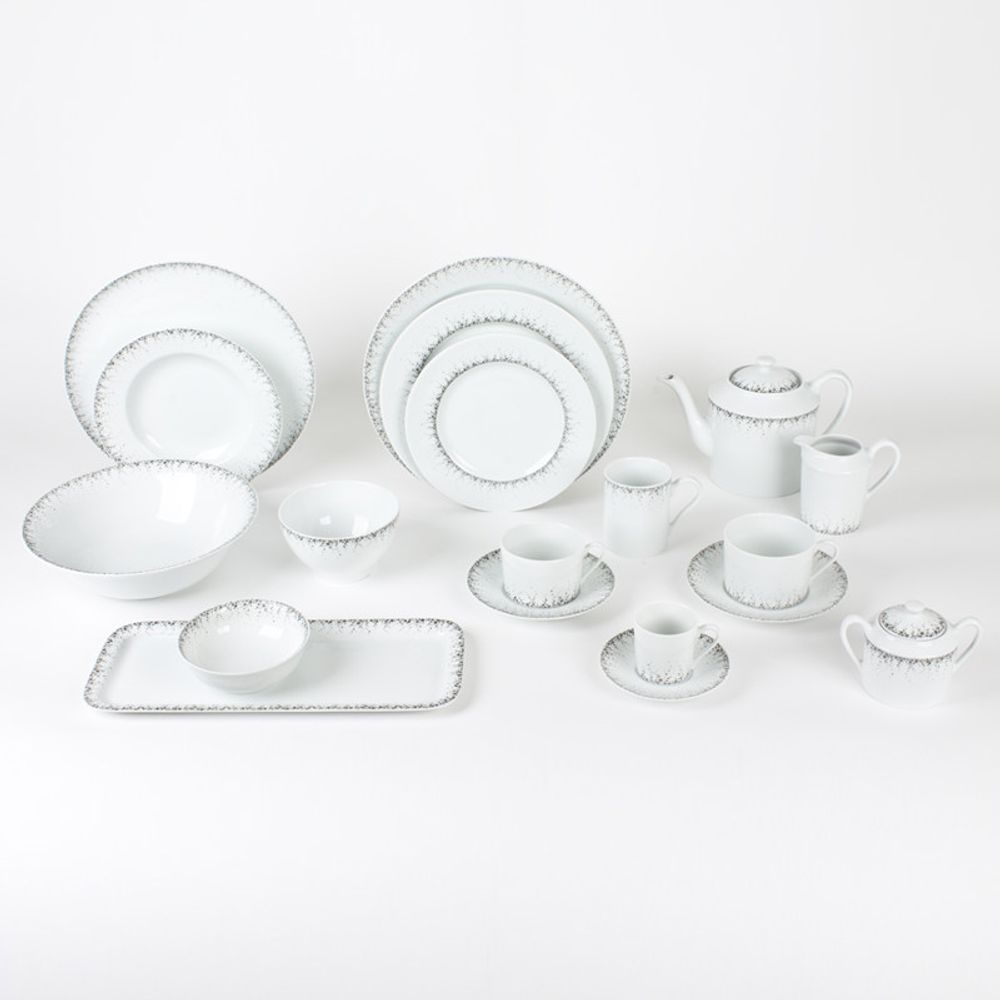Plats et saladiers - Assiette plate 27 CM BOREALIS gris. - TABLE PASSION / BASTIDE 1880