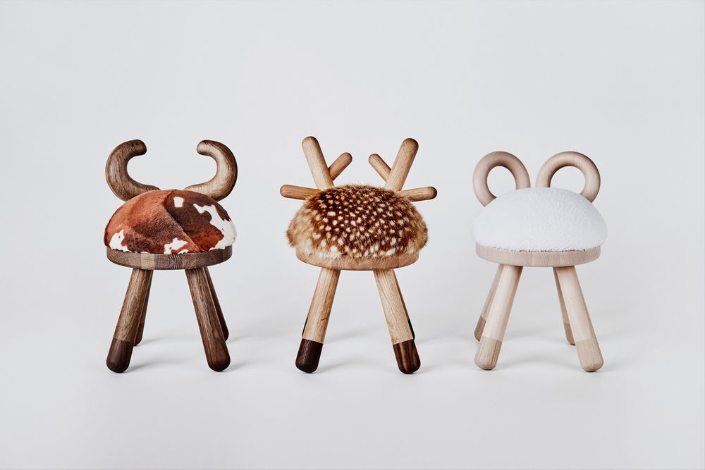 Design objects - Bambi Sheep and Cow chairs - EO