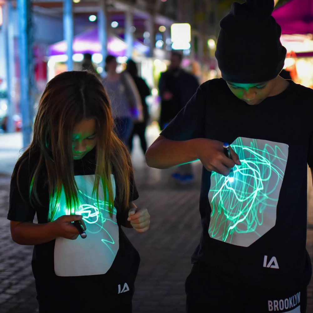 Children's fashion - Illuminated Apparel | Blue Glow T Shirt - ILLUMINATED APPAREL