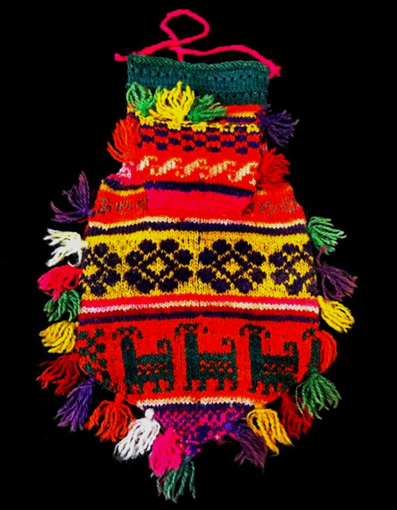 Objets de décoration - Chuspa, Ancien sacs a feuilles de coca - NATIVO ARGENTINO