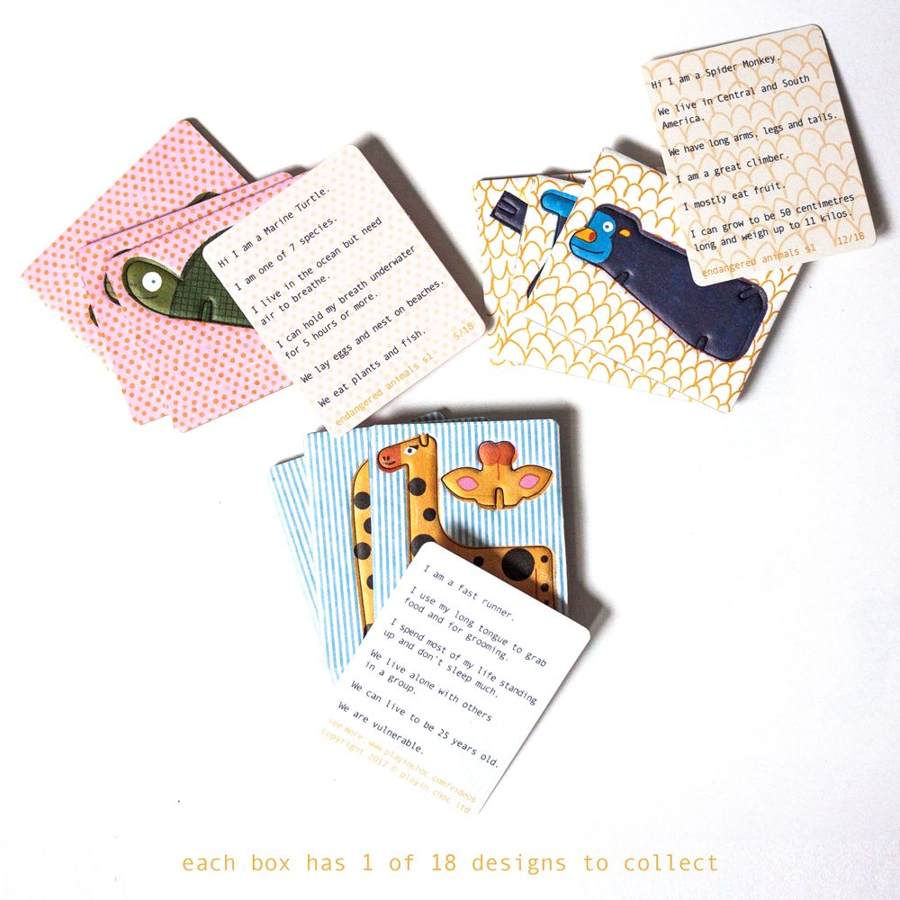 Cadeaux - Jouet - PlayIn CHOC ToyChoc Box Animaux en voie de disparition - PLAYIN CHOC