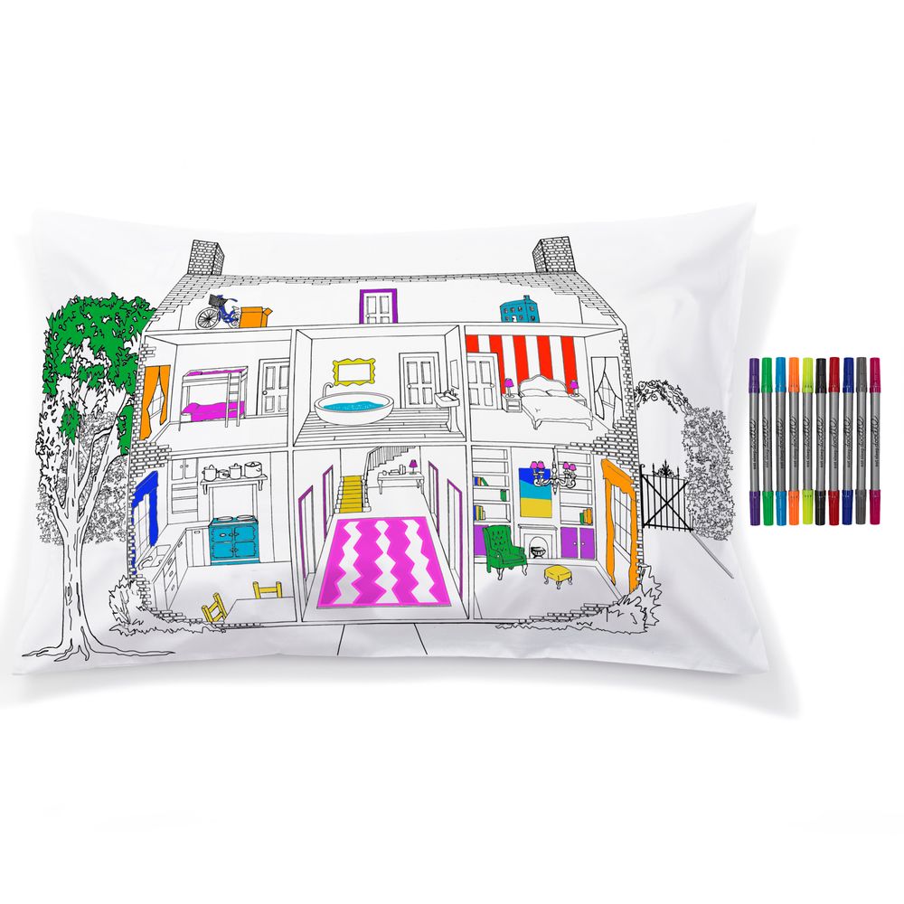 Linge de lit enfant - taie d'oreiller jeune décorateur - EATSLEEPDOODLE