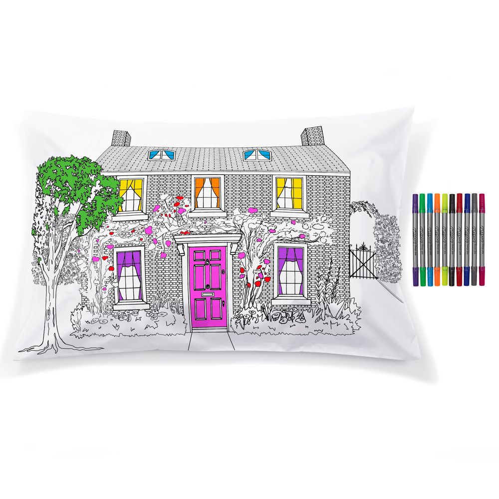 Linge de lit enfant - taie d'oreiller jeune décorateur - EATSLEEPDOODLE