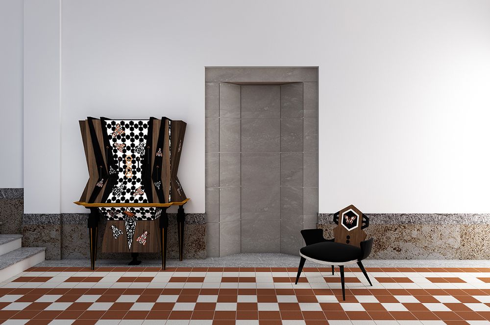 Sideboards - HEX Cabinet Bar A-B - ESTEMPORANEO