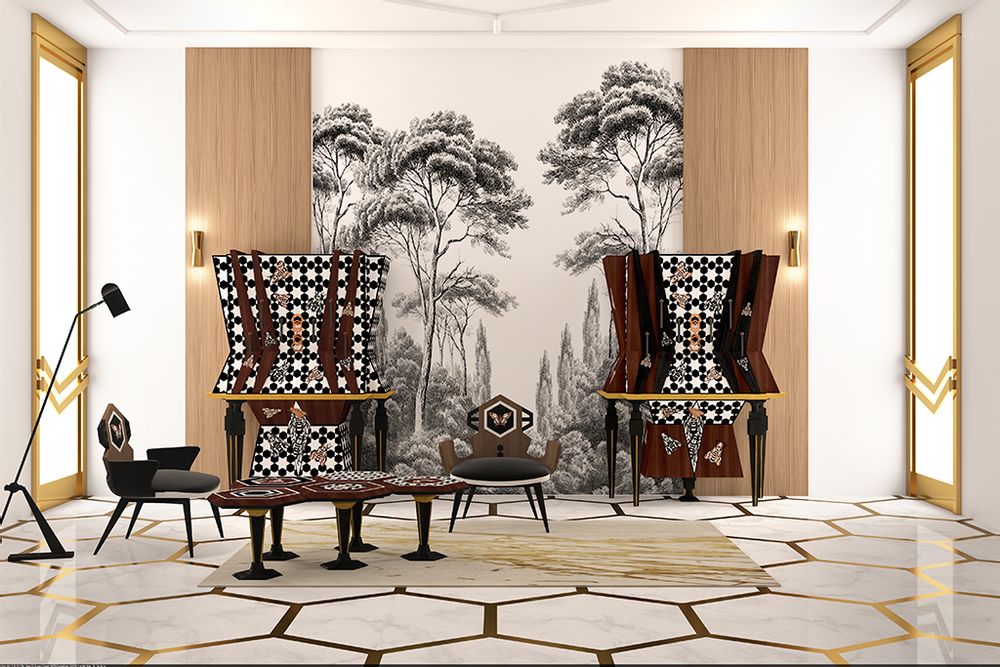 Sideboards - HEX Cabinet Bar A-B - ESTEMPORANEO