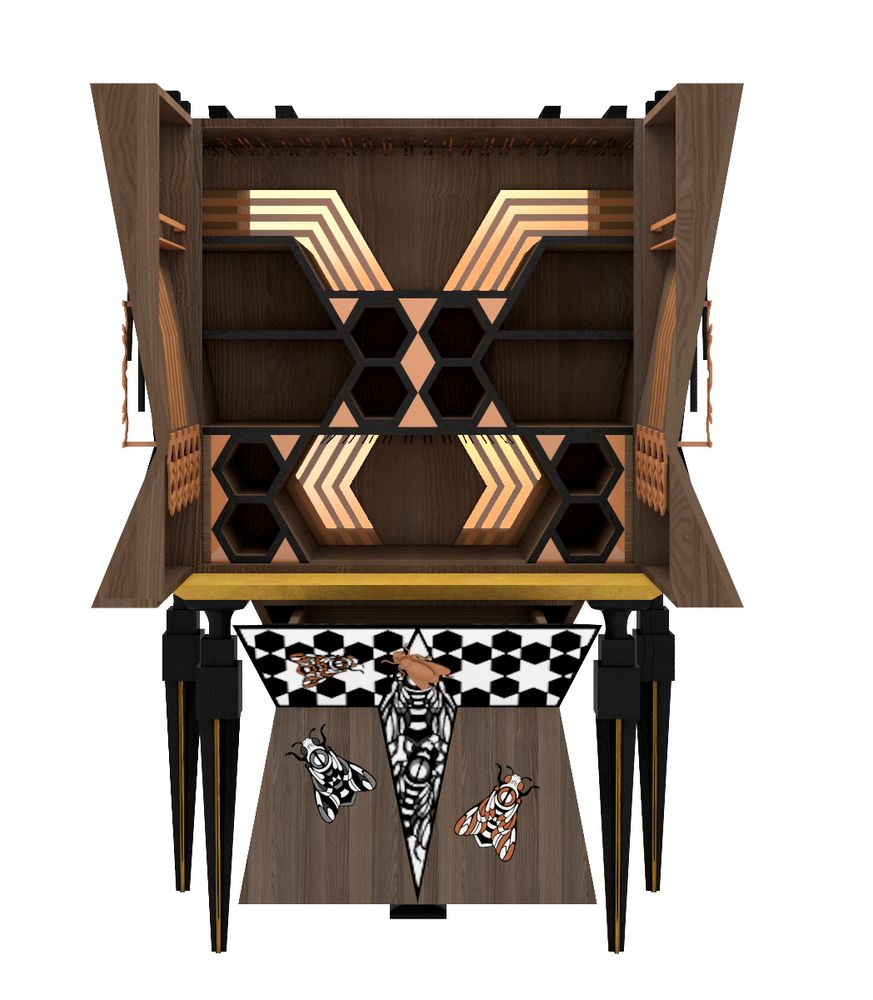 Sideboards - HEX Cabinet Bar A-B - ESTEMPORANEO