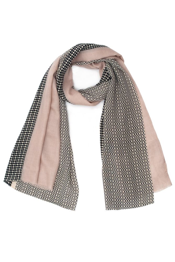 Scarves - Cashmere & silk printed scarf | Najda Champagne Pashmina - FLORENZ