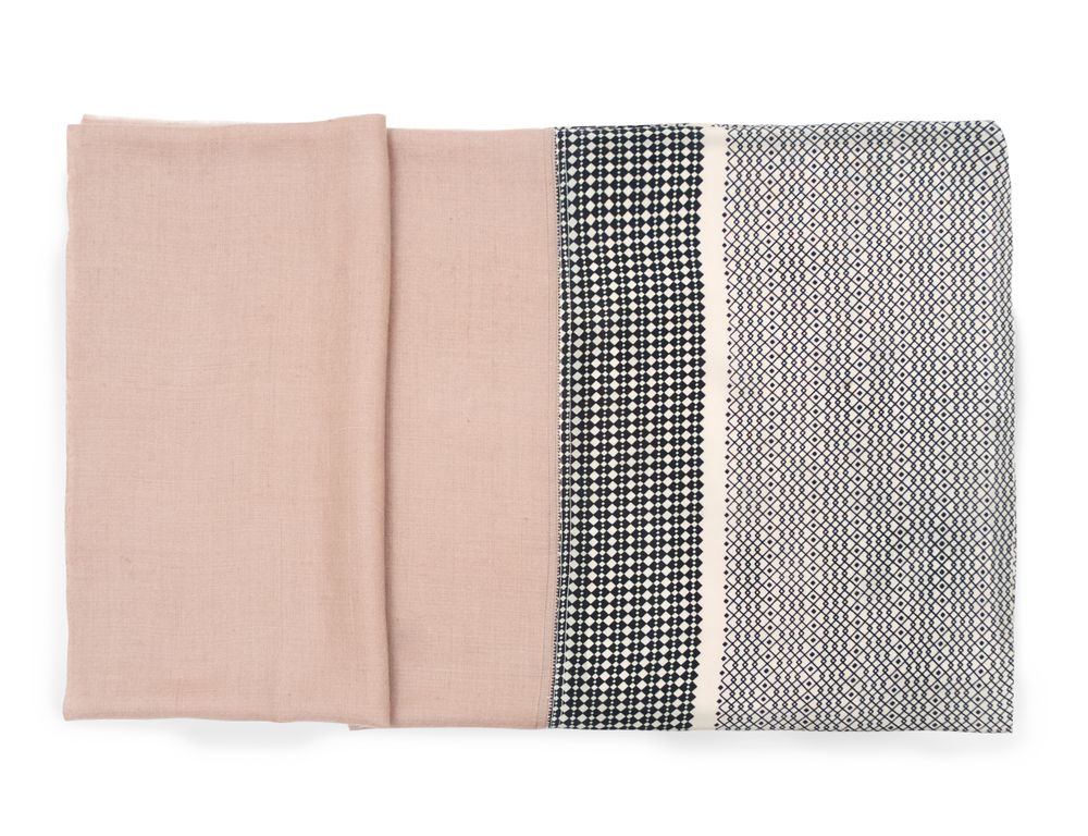 Scarves - Cashmere & silk printed scarf | Najda Champagne Pashmina - FLORENZ