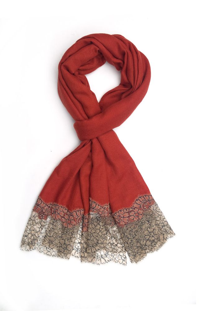 Scarves - Cashmere & Lace La Parfaite Rust - FLORENZ