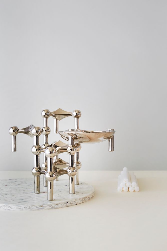 Objets design - STOFF Nagel® Bougeoir Chrome - STOFF NAGEL®