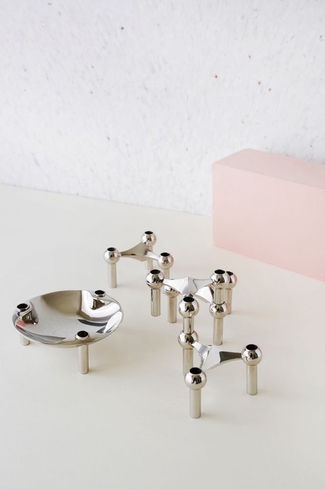 Objets design - STOFF Nagel® Bougeoir Chrome - STOFF NAGEL®