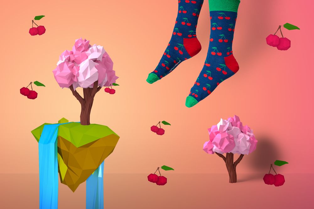 Chaussettes - Chaussettes de cerise - MOUSTARD