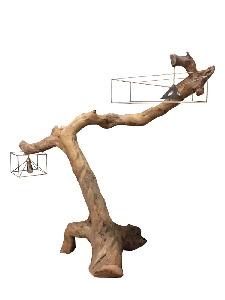 Lampadaires extérieurs - LUMINAIRES EN RACINES & BOIS FLOTTES - ATMOSPHÈRE D'ARGANERAIE