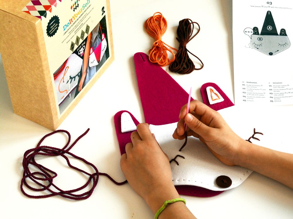 Children's arts and crafts - DiY bag sewing sets - APUNT BARCELONA
