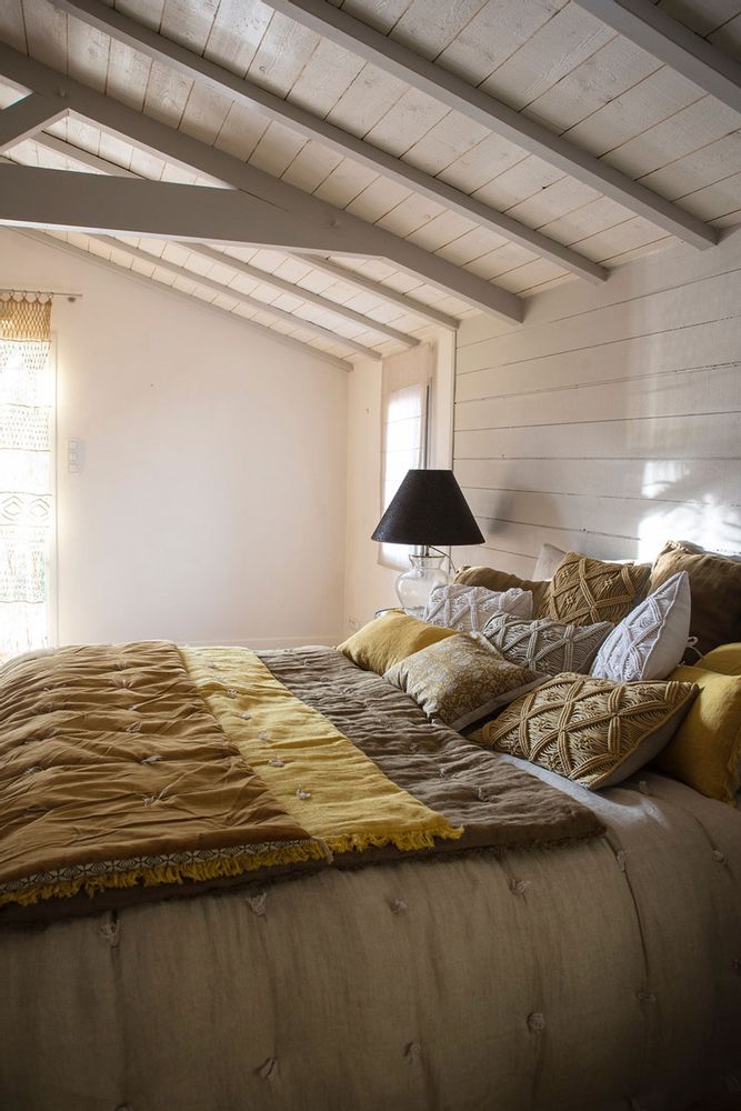 Throw blankets - Quilted Bed runner - Sofa cover double linen - EN FIL D'INDIENNE...