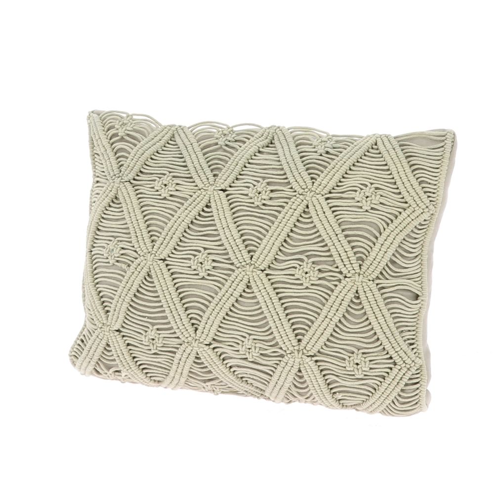 Coussins textile - Coussin en macramé déhoussable - EN FIL D'INDIENNE...