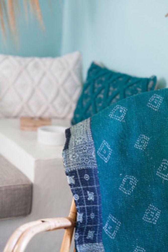 Coussins textile - Coussin en macramé déhoussable - EN FIL D'INDIENNE...