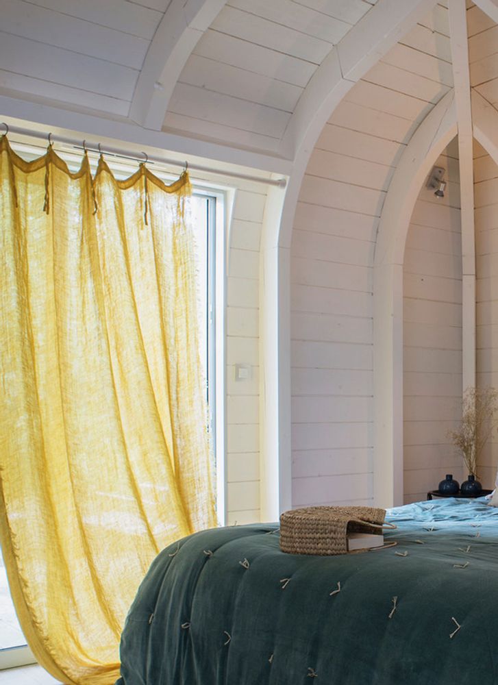 Curtains and window coverings - Curtain in linen voil - EN FIL D'INDIENNE...