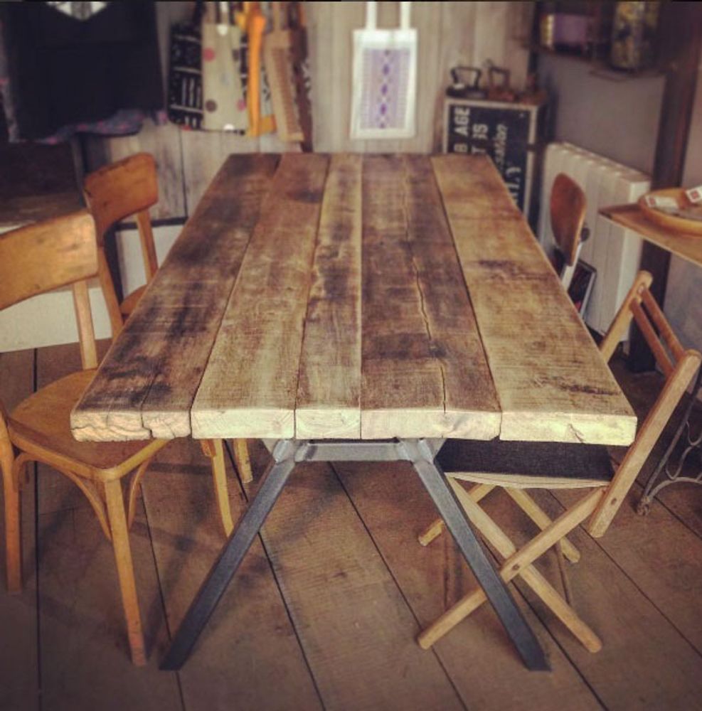 Dining Tables - Table in recycled oak - FOR ME LAB
