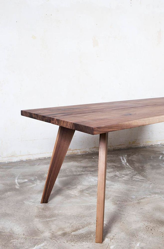 Tables Salle à Manger - Table Ambre en noyer - piètement en bois - FOR ME LAB