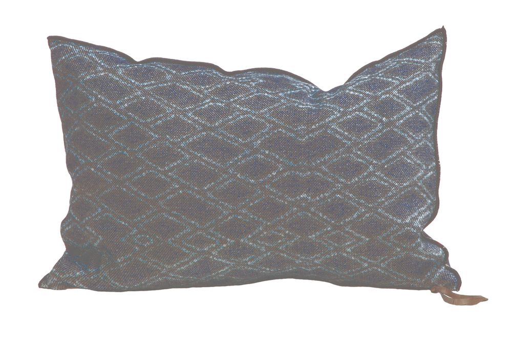 Fabric cushions - CUSHION CHENILLE SOFT WASHED SAMARKAND PETROL - MAISON DE VACANCES