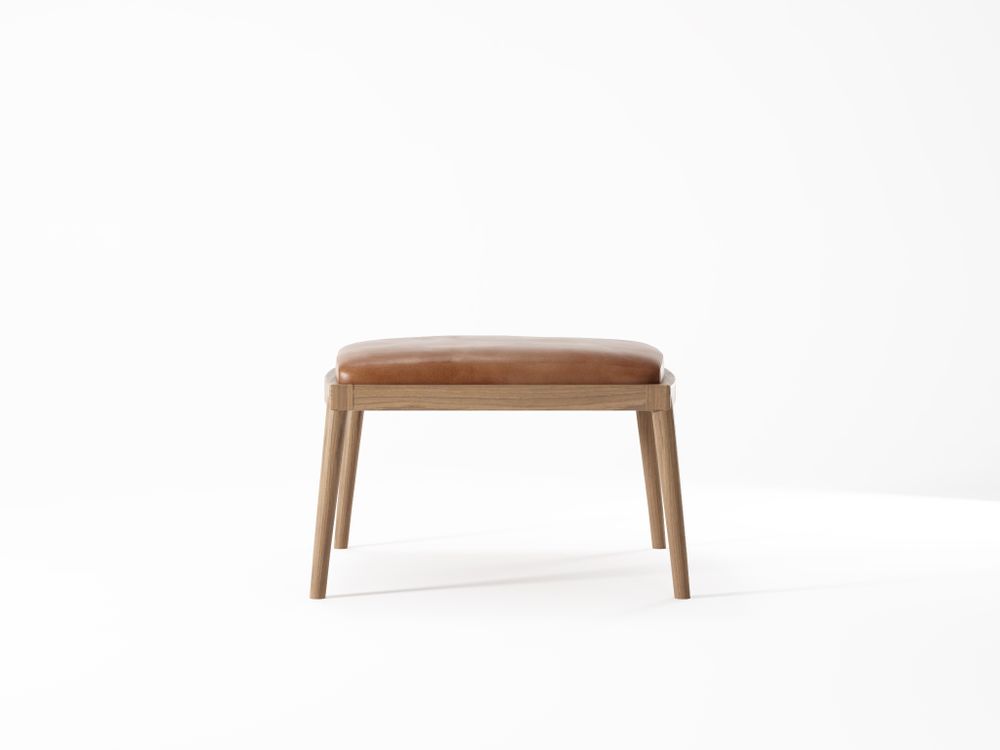 Ottomans - Chillax Ottoman with Leather - KARPENTER
