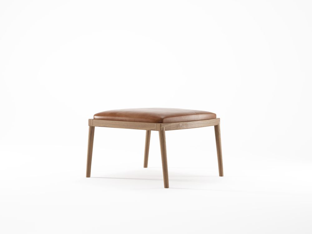 Ottomans - Chillax Ottoman with Leather - KARPENTER