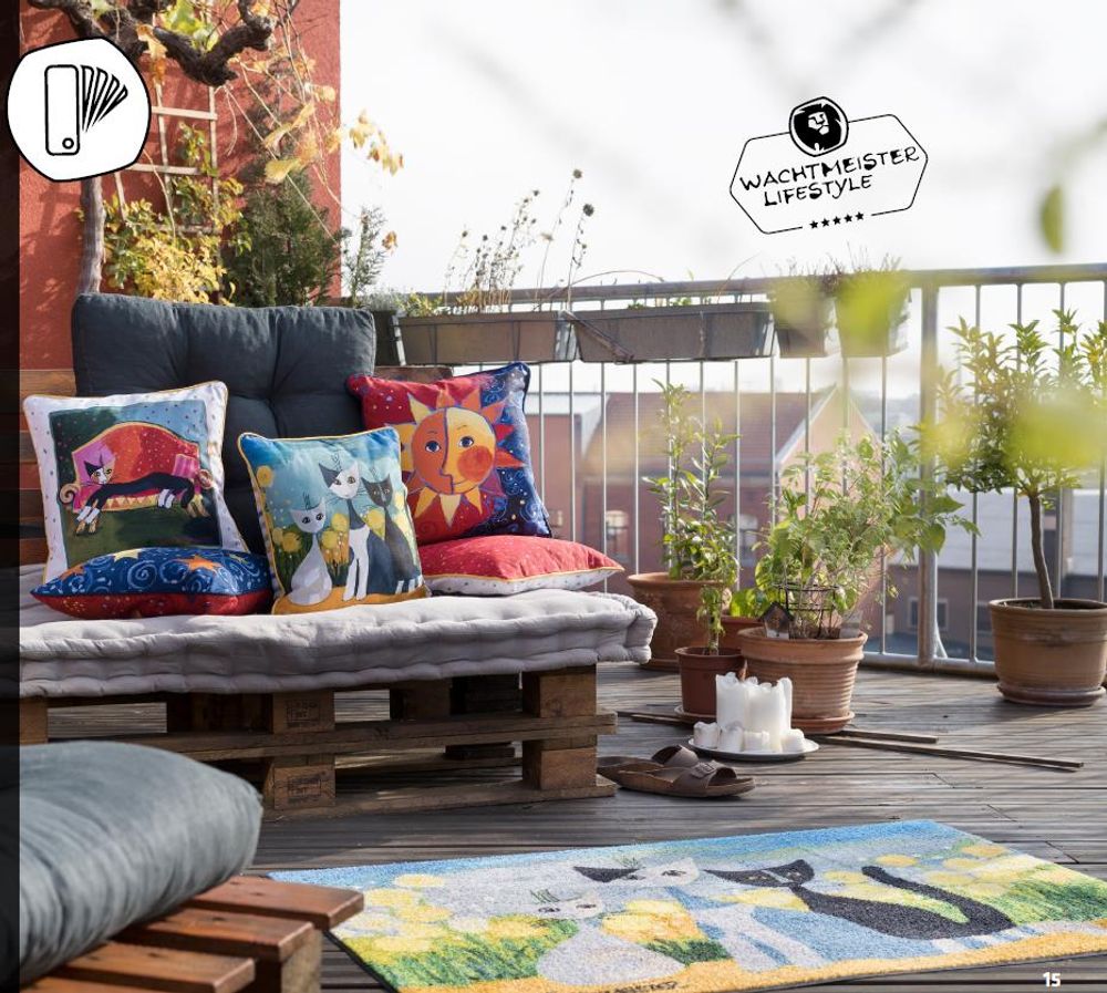 Fabric cushions - kitchen textiles - EFIA - SALONLOEWE - AKZENTE