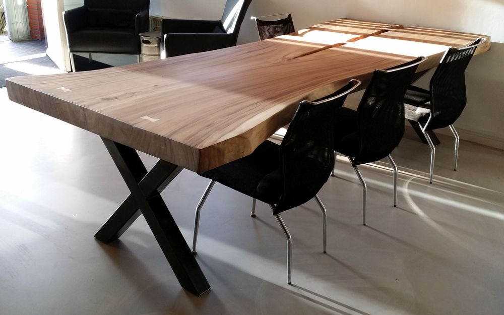 Dining Tables - WOOD | Tree slab tables of suar wood - XYLEIA PETRIFIED WOOD