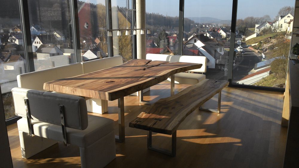 Dining Tables - WOOD | Tree slab tables of suar wood - XYLEIA PETRIFIED WOOD