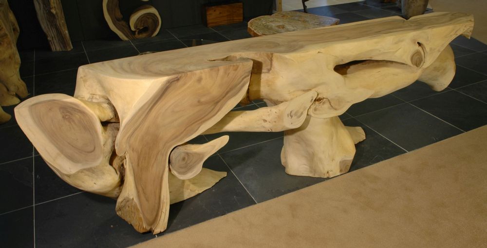 Consoles - WOOD | Consoles en bois de suar. - XYLEIA PETRIFIED WOOD