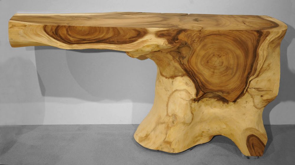 Consoles - WOOD | Consoles en bois de suar. - XYLEIA PETRIFIED WOOD