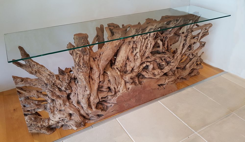 Consoles - WOOD | Consoles en bois de suar. - XYLEIA PETRIFIED WOOD
