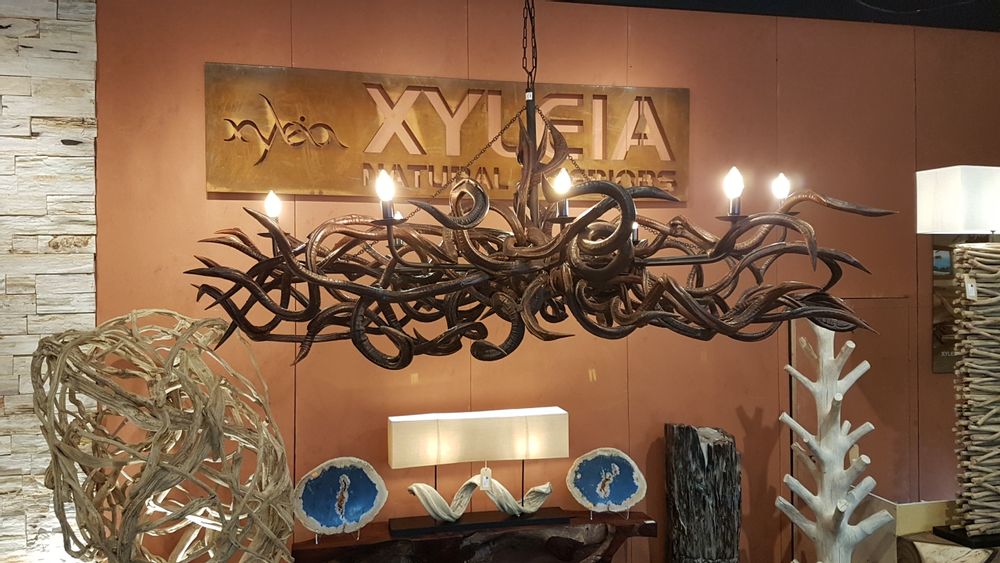 Garden built-in lighting  - WOODEN LIGHTING | Lamps made of wood - XYLEIA PETRIFIED WOOD