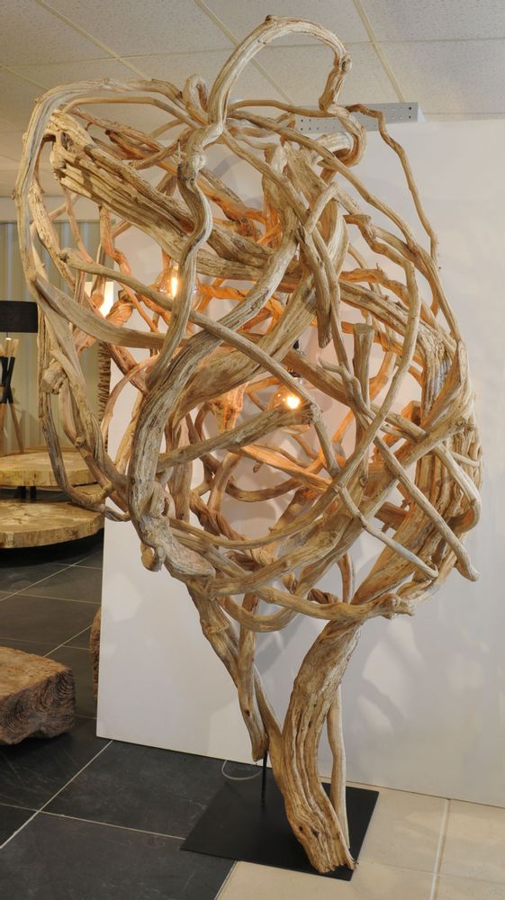 Garden built-in lighting  - WOODEN LIGHTING | Lamps made of wood - XYLEIA PETRIFIED WOOD