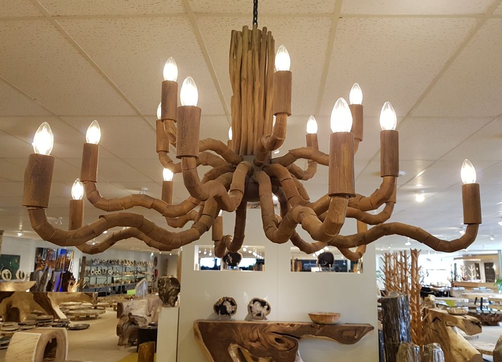 Garden built-in lighting  - WOODEN LIGHTING | Lamps made of wood - XYLEIA PETRIFIED WOOD