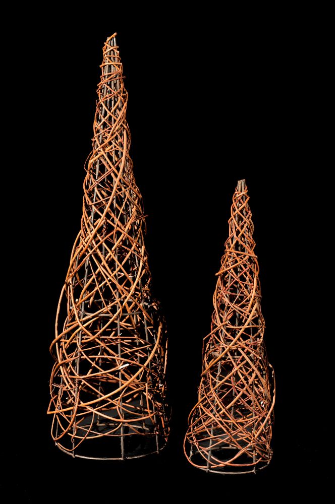 Décorations florales - cone osier - DEKORANIA