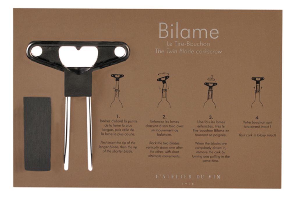 Wine accessories - Bilame Corkscrew - L'ATELIER DU VIN