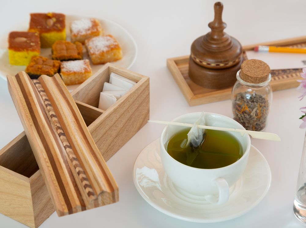 Accessoires thé et café - Boîte à thé 'Tadariss' en Marquetrie  - L' ARTISAN DU LIBAN