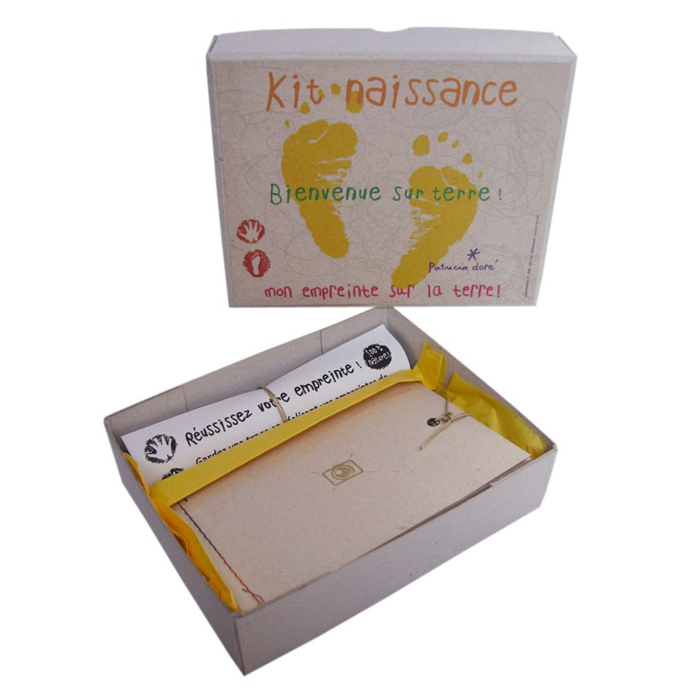 Cadeaux - KIT EMPREINTE ARGILE NAISSANCE FAIT MAIN : mon empreinte sur la terre. - PATRICIA DORÉ