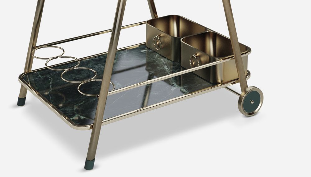 Dining Tables - Decatur Bar Cart - PORUS STUDIO