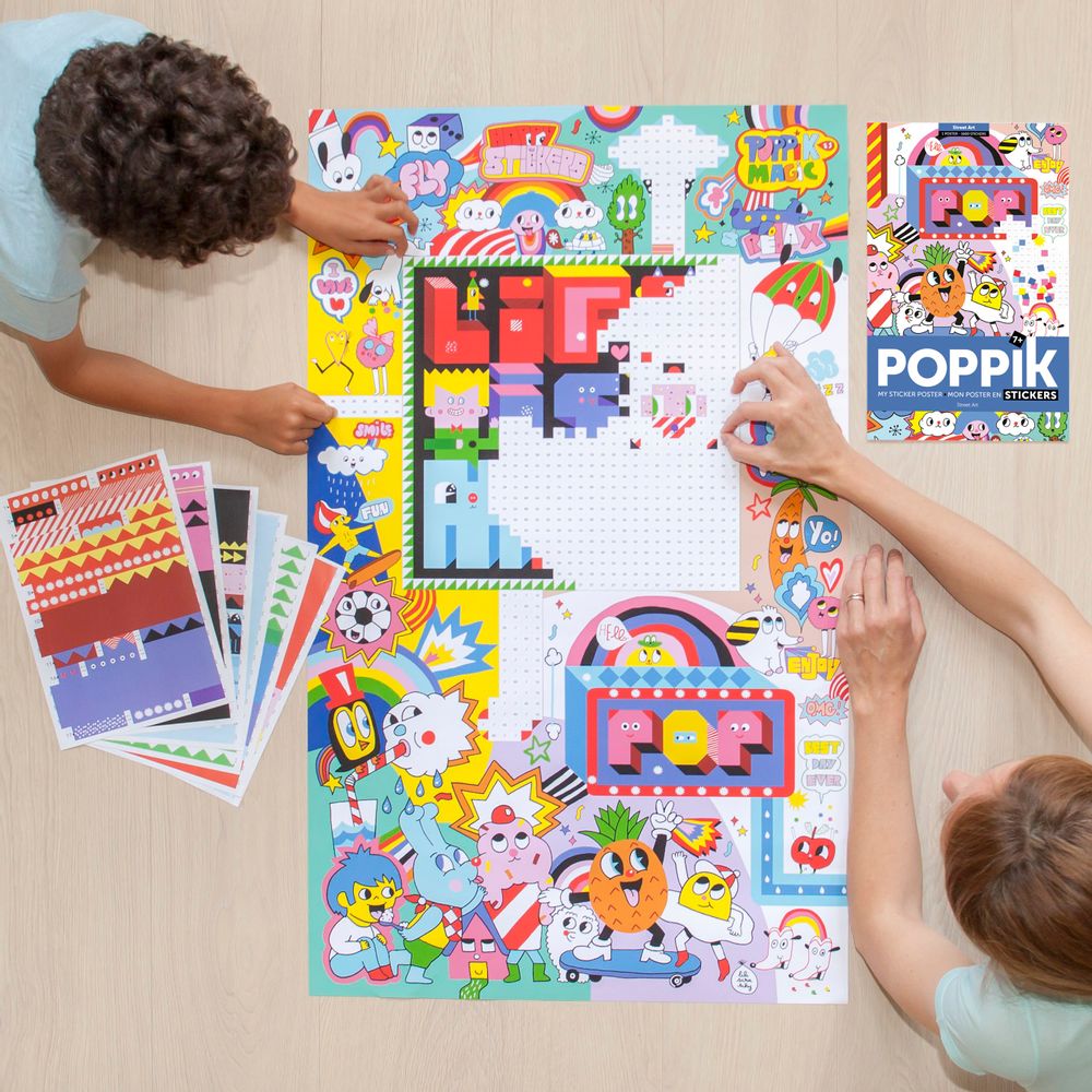 Children's games - Creative poster +1600 Stickers - STREET ART - POPPIK - BAYARD JEUNESSE