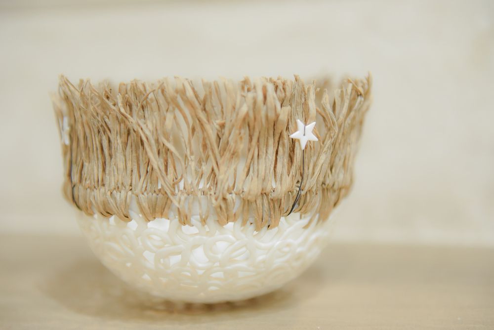 Céramique - Objet de décoration - Bois avec les étoiles - LOUPMANA BY LOVO MURIEL