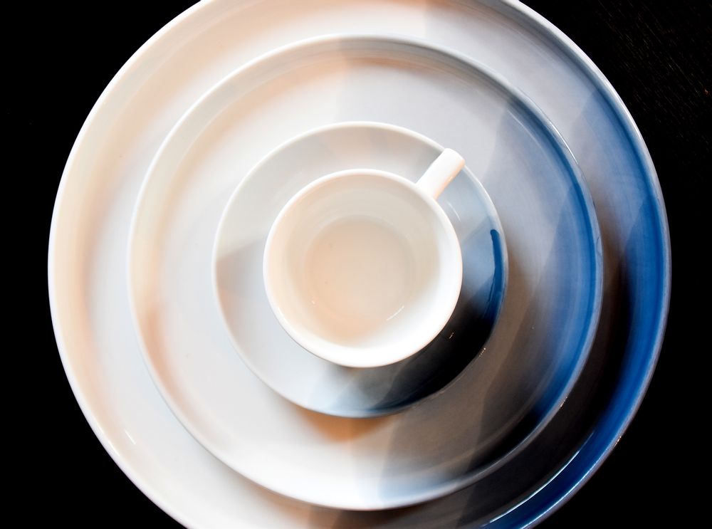 Tasses et mugs - TASSE À CAFÉ + SOUCOUPE BLEU COMME VOSGES - ARDTIME